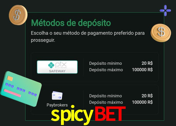 O cassino spicybet oferece uma grande variedade de métodos de pagamento